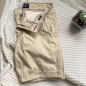 AE Prep Khaki Flat Front Shorts
